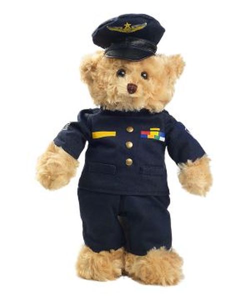 PLUSHLAND BEARS U.s. Air Force Teddy Bear In United States Blue Outfit 10 Inch - PLUSH