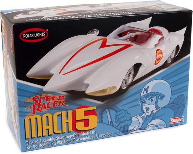 POLAR LIGHTS MODELS Speed Racer Mach V Snap Plastic Model Kit Car - 