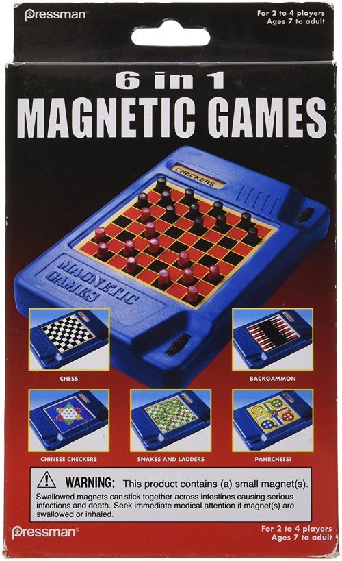 PRESSMAN 6 In 1 Travel Magnetic Games