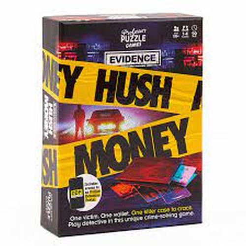 PROFESSOR PUZZLE Evidence: Hush Money Murder Mystery Party Game - BOARD GAMES