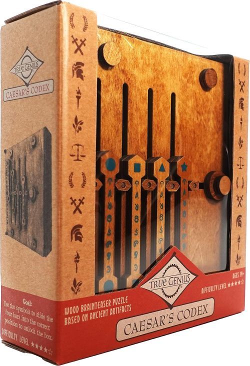 PROJECT GENIUS Ceasers Codex Wood Brain Teaser - PUZZLES