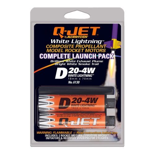 QUEST D20-4w (2 Pack) White Lightning Rocket Motors - 
