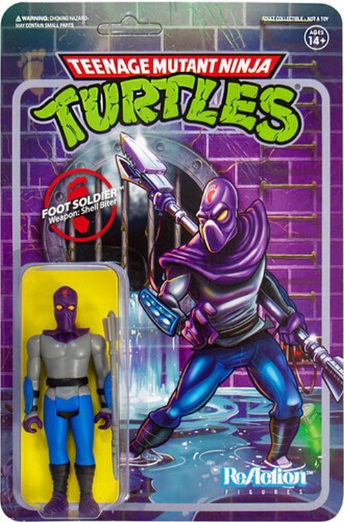 REACTION FIGURES Busted Foot Soldier Teenage Mutan Ninja Turtles Action Figure - ACTION FIGURE