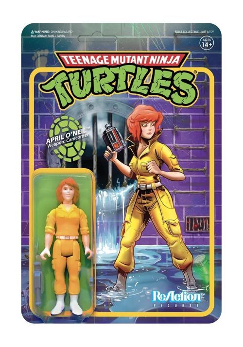 REACTION FIGURES April Oneil Teenage Mutan Ninja Turtle Figure - ACTION FIGURE
