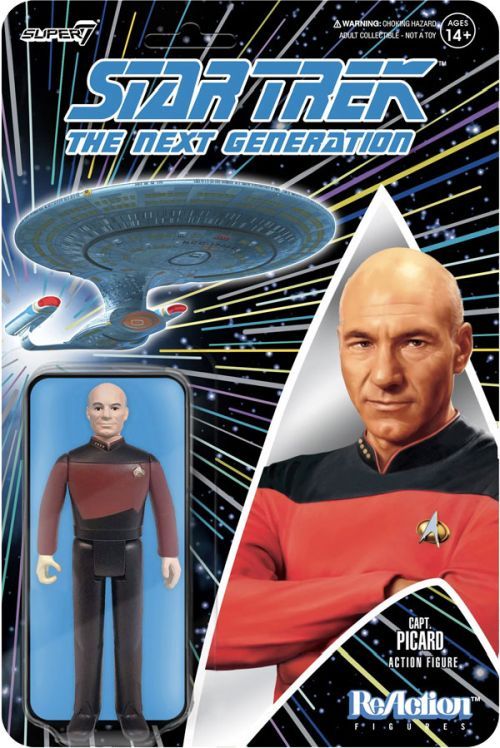 REACTION FIGURES Captain Picar Star Trek The Next Generation Action Figure - ACTION FIGURE