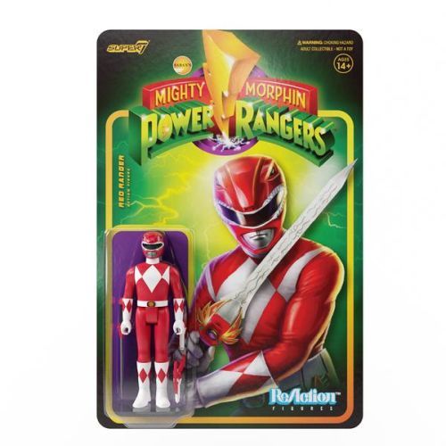 REACTION FIGURES Red Ranger Mighty Morphin Power Rangers Action Figure - ACTION FIGURE