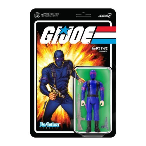 REACTION FIGURES Snake Eyes Commando Gi Joe Action Figure - ACTION FIGURE