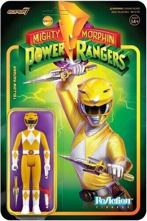 REACTION FIGURES Yellow Power Ranger Action Figure - .
