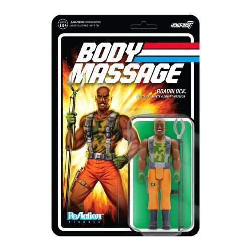 REACTION FIGURES Roadblock Gi Joe Body Massage Action Figure - 