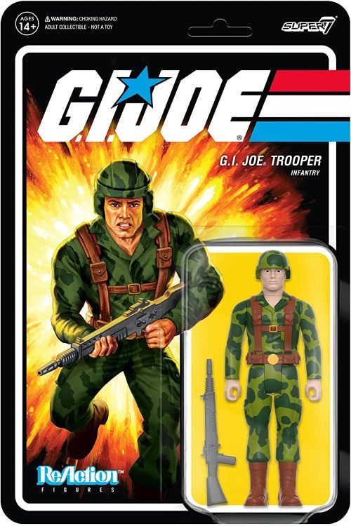 REACTION FIGURES Gi Joe Trooper Infantry Action Figure - ACTION FIGURE