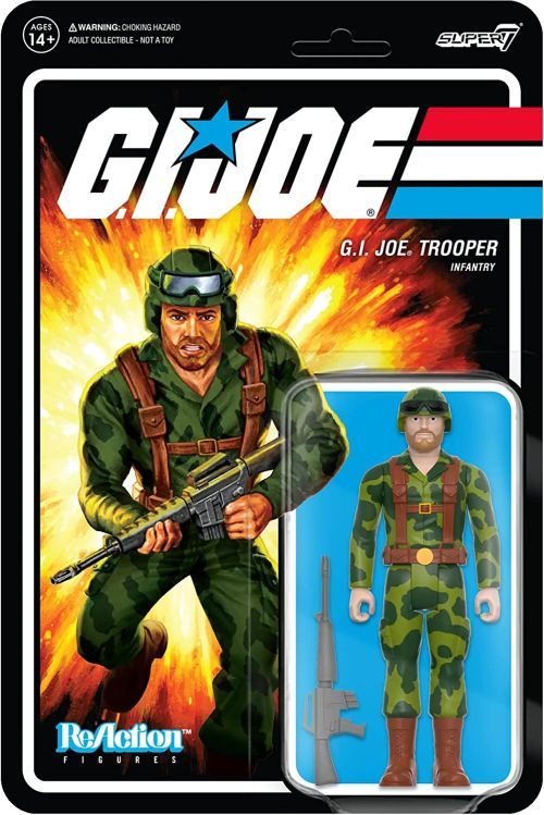 REACTION FIGURES Gi Joe Trooper Infantry Action Figure