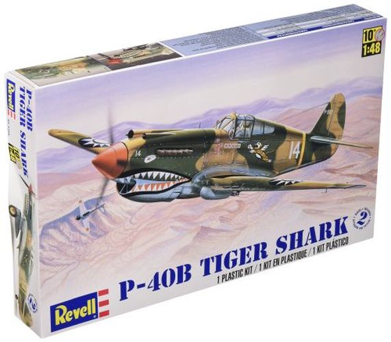 REVELL-MONOGRAM P-40b Tiger Shark 1/48 Scale Plastic Model - MODELS