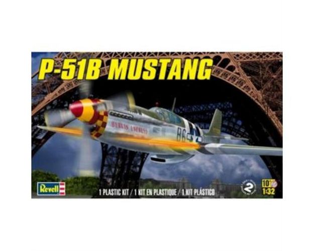 REVELL-MONOGRAM P-51b Mustang Plane 1:32 Scale Plastic Model Kit - .