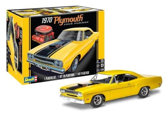 REVELL-MONOGRAM 1970 Plymouth Road Runner 1:24 Scale Plastic Model Kit - MODELS