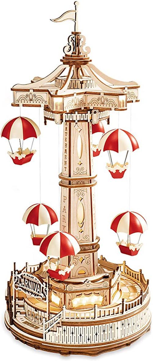 ROBOTIME Parachute Tower Wooden Model Kit - 