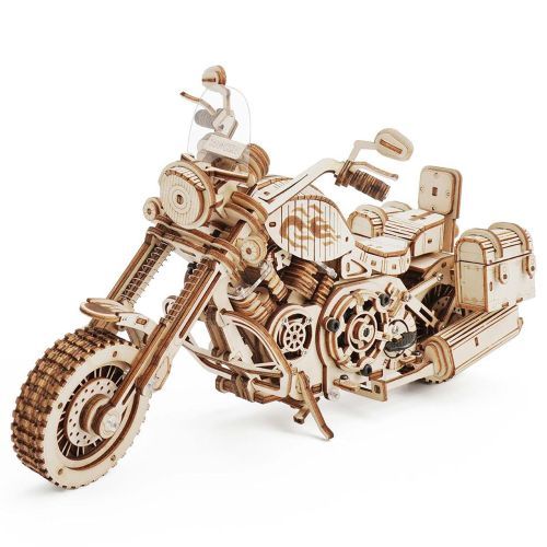 ROBOTIME Cruiser Motorcycle Wood Clock - 