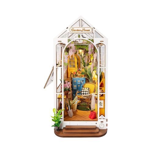 ROBOTIME Booknook And Wonderland Garden House Wood Building Set - 