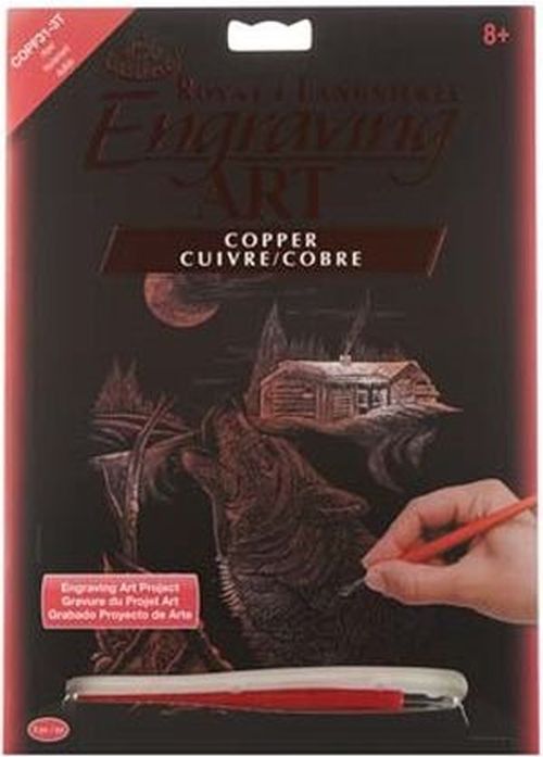 ROYAL LANGNICKEL ART Howl Wolf Copper Foil Engraving Kit - CRAFT