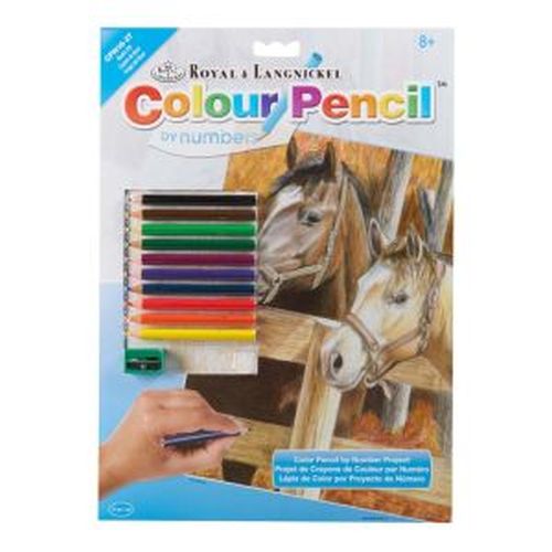 ROYAL LANGNICKEL ART Bucks Pal Horse Pencil By Number Kit - CRAFT