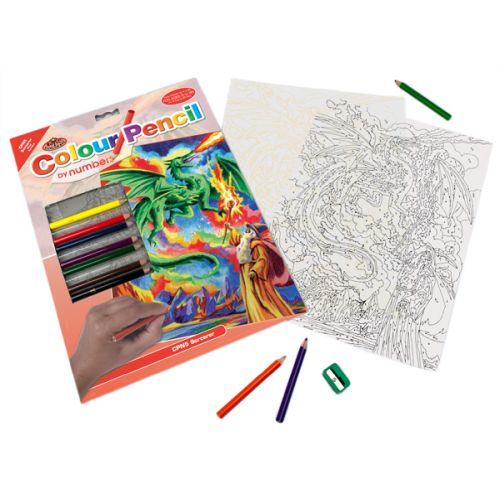 ROYAL LANGNICKEL ART Sorcerer Color Pencil By Number Kit - .