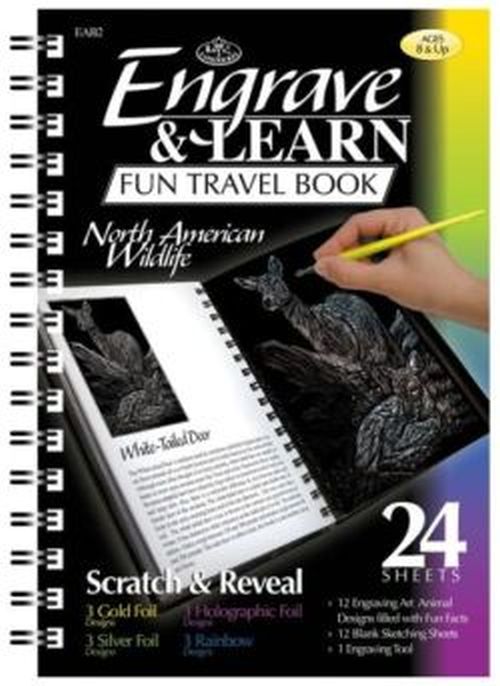 ROYAL LANGNICKEL ART North American Wildlife Engrave And Learn Travel Book - 