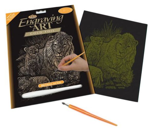 ROYAL LANGNICKEL ART Lion And Cubs Engraving Art Kit - CRAFT