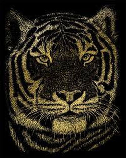 ROYAL LANGNICKEL ART Bangal Tiger Gold Foil Engraving Art Kit - CRAFT