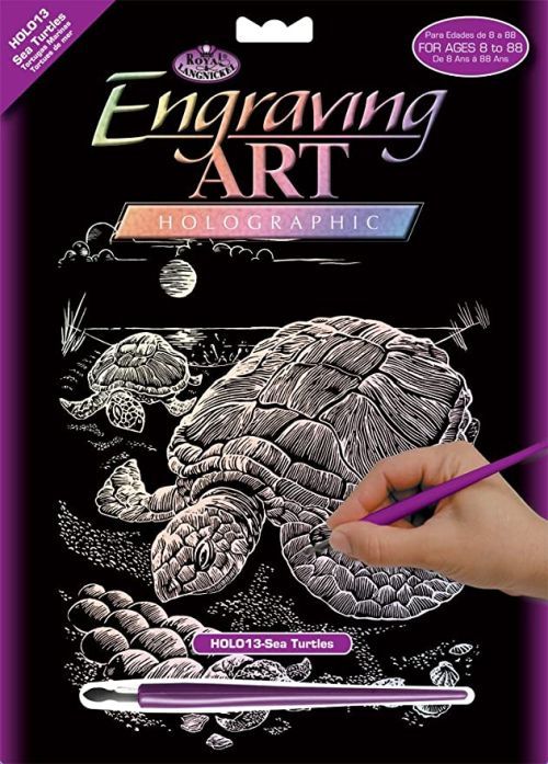 ROYAL LANGNICKEL ART Sea Turtle Holographic Engraving Art Kit - CRAFT