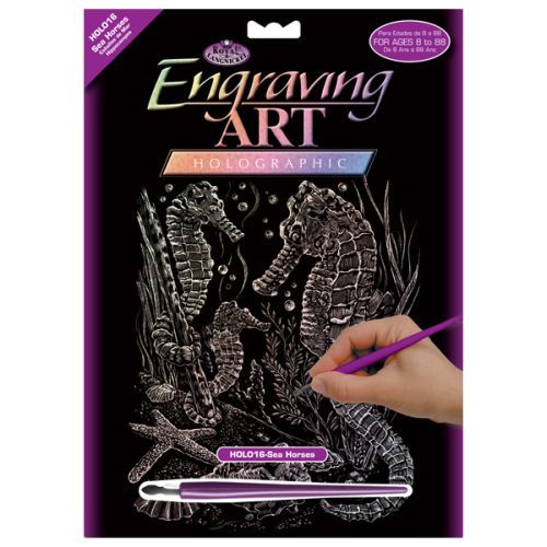 ROYAL LANGNICKEL ART Sea Horses Engraving Kit