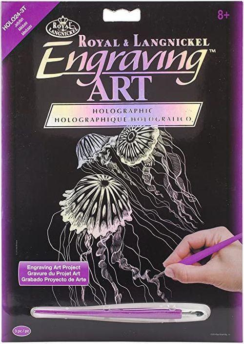 ROYAL LANGNICKEL ART Jellyfish Holographic Engraving Art Kit - CRAFT