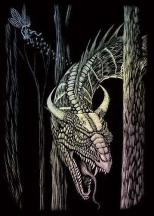 ROYAL LANGNICKEL ART Forest Dragon Holographic Foil Engraving Kit - CRAFT