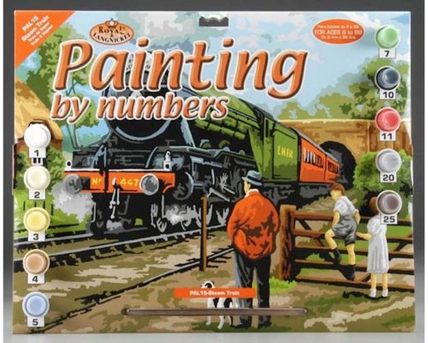 ROYAL LANGNICKEL ART Steam Train Paint By Number Kit - CRAFT