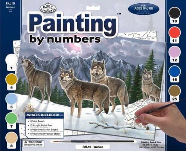 ROYAL LANGNICKEL ART Wolves Adult Large Painting By Numbers Kit - CRAFT