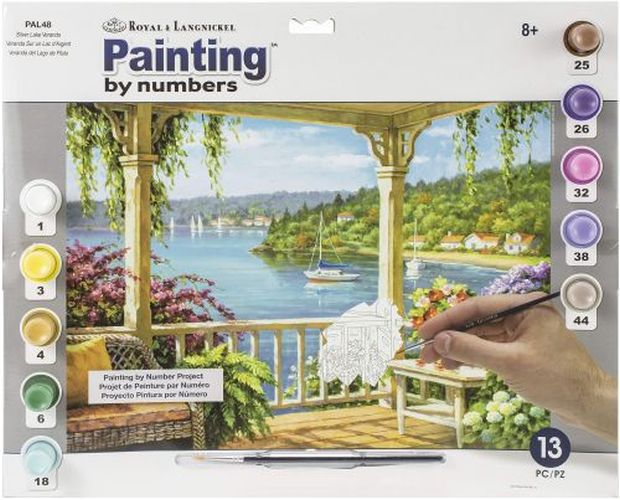 ROYAL LANGNICKEL ART Silver Lake Veranda Painting By Number - .
