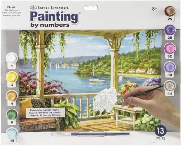 ROYAL LANGNICKEL ART Silver Lake Veranda Painting By Number - CRAFT