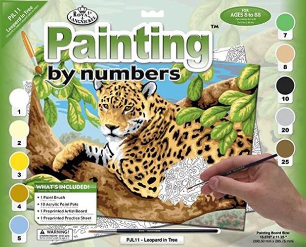 ROYAL LANGNICKEL ART Leopard In Tree Painting By Numbers