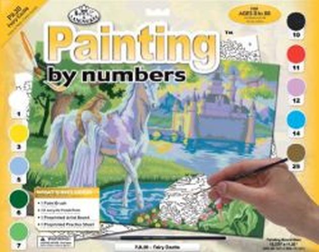 ROYAL LANGNICKEL ART Fairy Castle Painting By Numbers Art Project - CRAFT