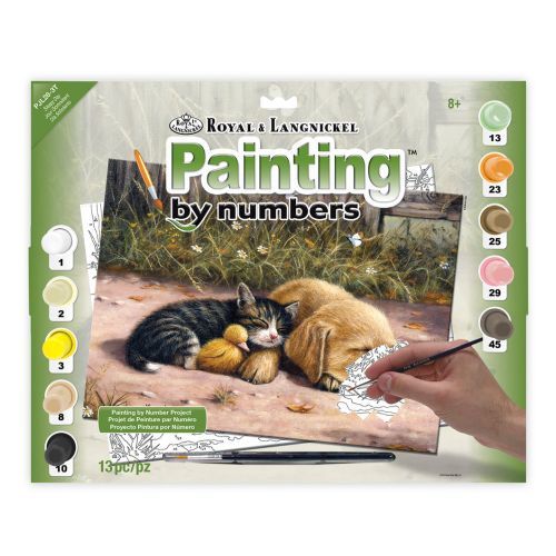 ROYAL LANGNICKEL ART Sleepy Day Painting By Numbers - CRAFT