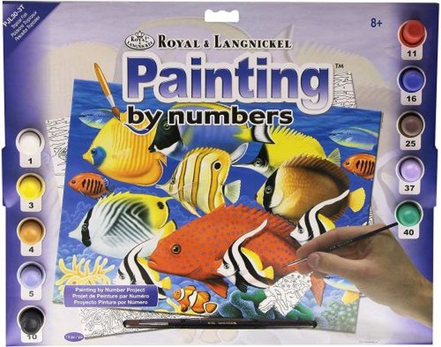 ROYAL LANGNICKEL ART Tropical Fish Painting By Number Kit - CRAFT