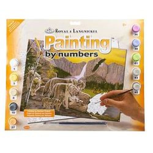 ROYAL LANGNICKEL ART Path Of The Wolf Spirit Painting By Numbers Art Project - CRAFT