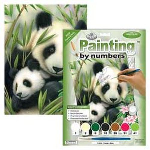 ROYAL LANGNICKEL ART Panda And Baby Painting By Numbers Project - CRAFT