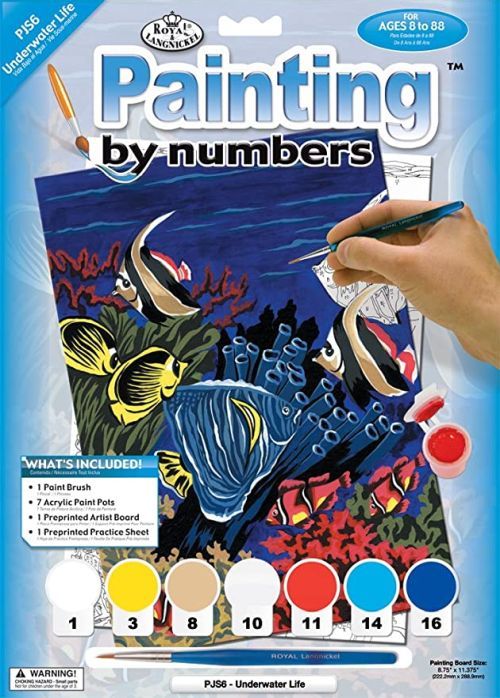 ROYAL LANGNICKEL ART Underwater Life Paint By Number Kit - CRAFT