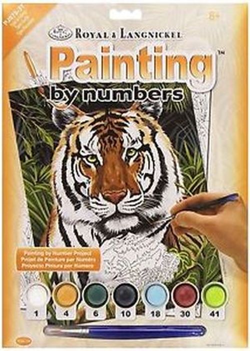 ROYAL LANGNICKEL ART Tiger In Hiding Painting By Number Project - CRAFT