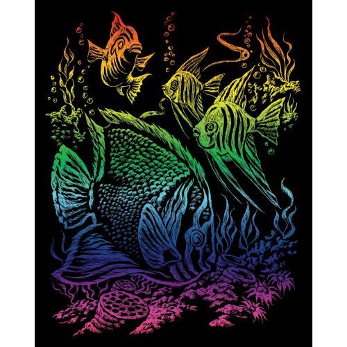 ROYAL LANGNICKEL ART Tropical Fish Engraving Art Rainbow Foil - 
