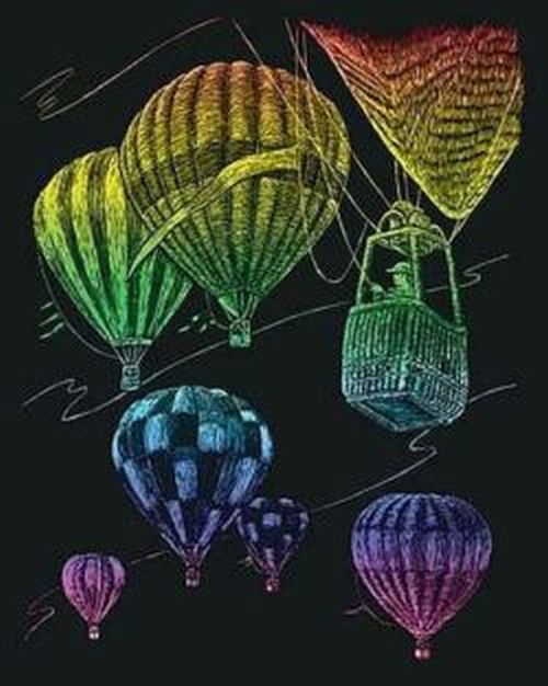 ROYAL LANGNICKEL ART Hot Air Balloon Rainbow Foil Engraving Kit - CRAFT