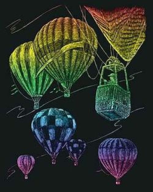 ROYAL LANGNICKEL ART Hot Air Balloon Rainbow Foil Engraving Kit - CRAFT