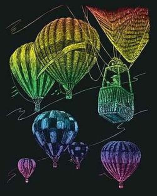 ROYAL LANGNICKEL ART Hot Air Balloon Rainbow Foil Engraving Kit - 