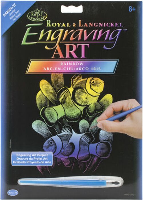 ROYAL LANGNICKEL ART Clownfish Rainbow Engraving Art Project - CRAFT