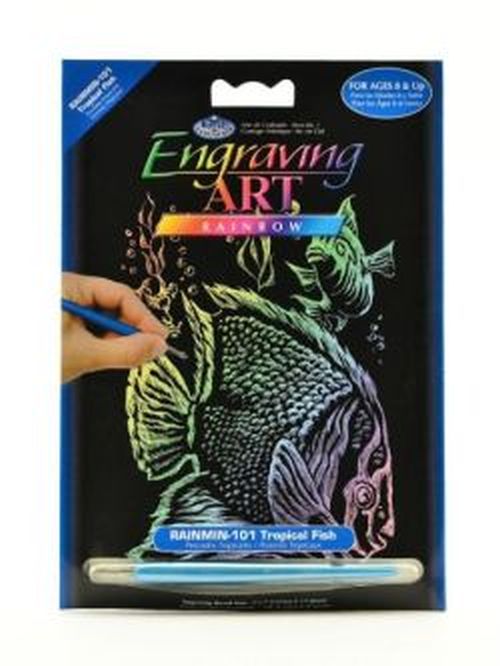 ROYAL LANGNICKEL ART Tropical Fish Rainbow Foil Engraving Art Project - CRAFT