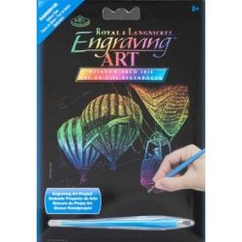 ROYAL LANGNICKEL ART Balloon Ride Rainbow Foil Engraving Art - .